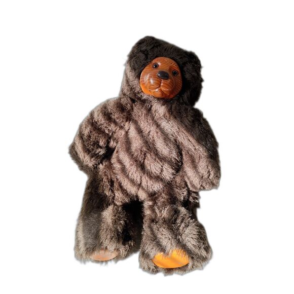 1989 Robert Raikes Bears Cookie Wooden Face 12'' 660330 - Picture 1 of 4